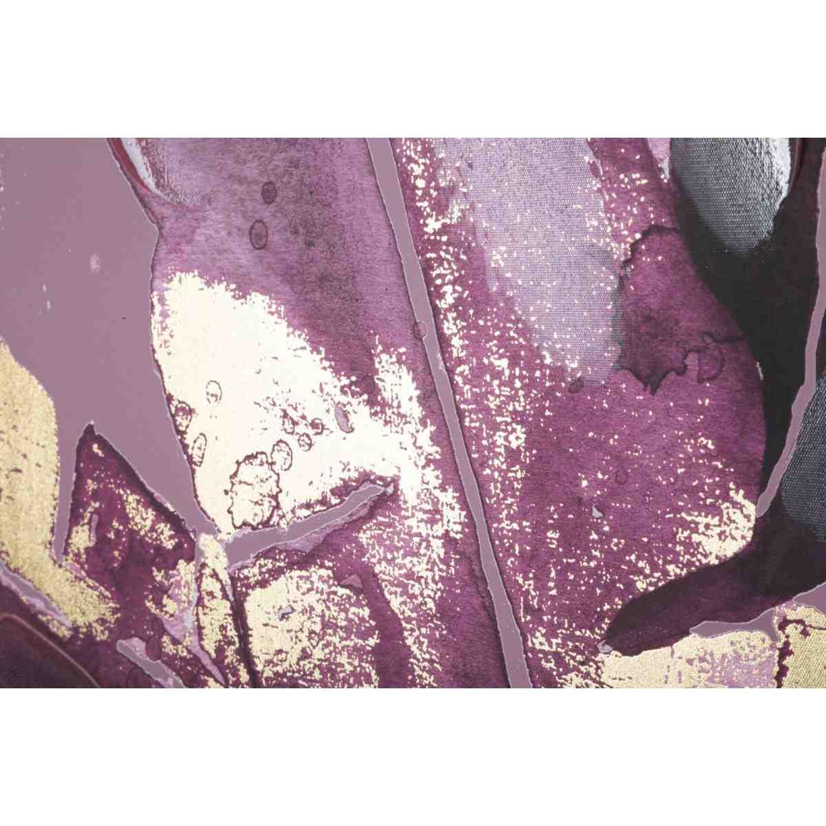 Quadro Stampa Dipinta Dark Leaves cm.80x3x120