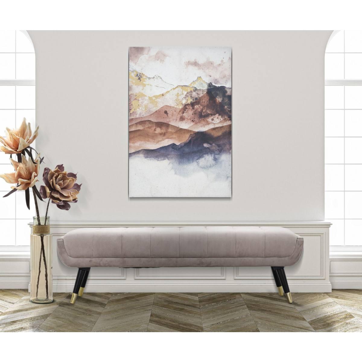 Quadro Stampa Dipinta Brown Mountain cm.80x3x120