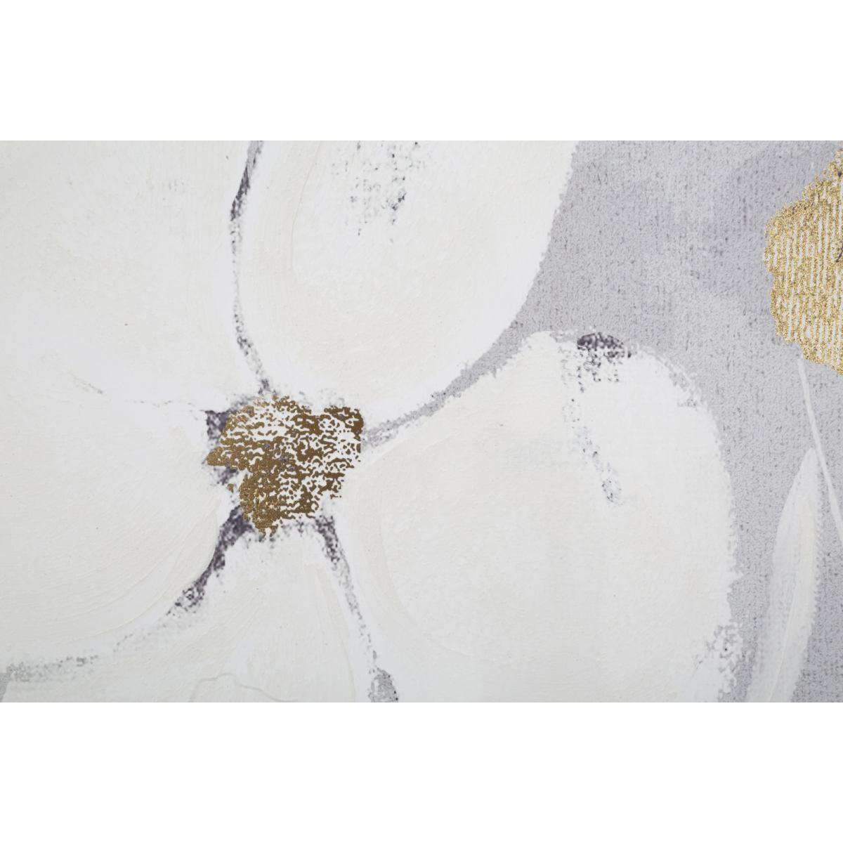 Quadro Stampa Dipinta Flowery cm.80x3x120