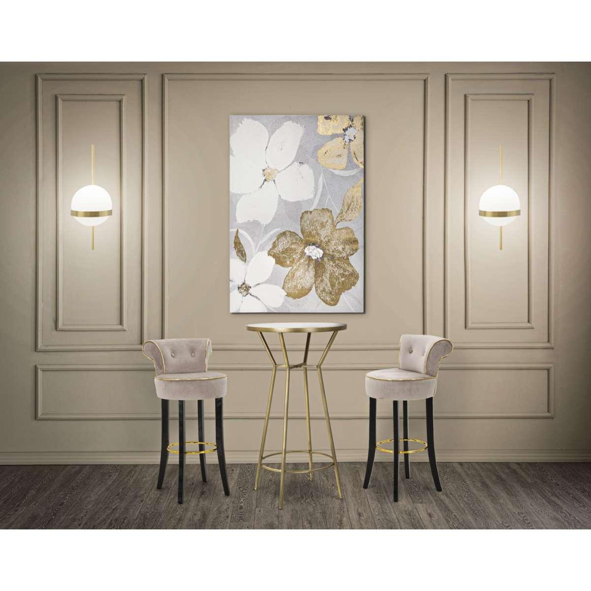 Quadro Stampa Dipinta Flowery cm.80x3x120
