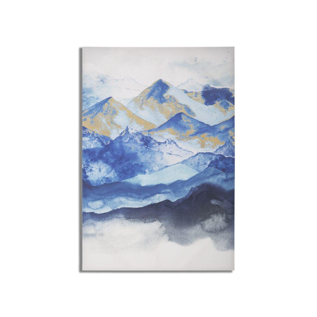 Quadro Stampa Dipinta Mountain cm.80x3x120
