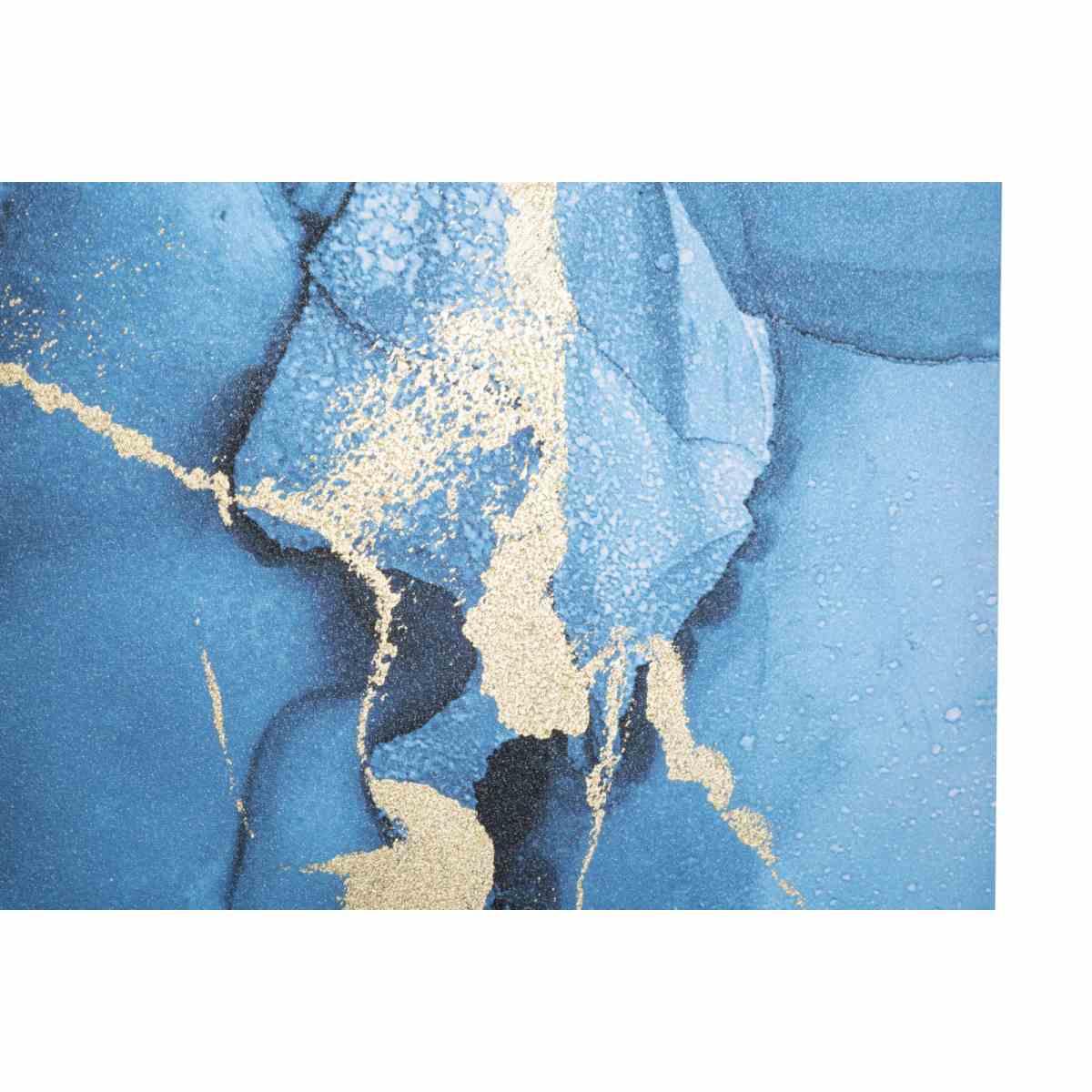 Quadro Stampa Dipinta Blu Rey cm.80x3x120