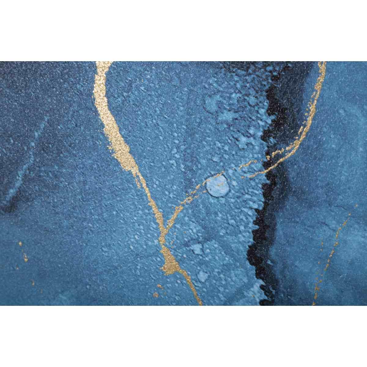 Quadro Stampa Dipinta Blu Rey cm.80x3x120