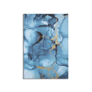 Quadro Stampa Dipinta Blu Rey cm.80x3x120