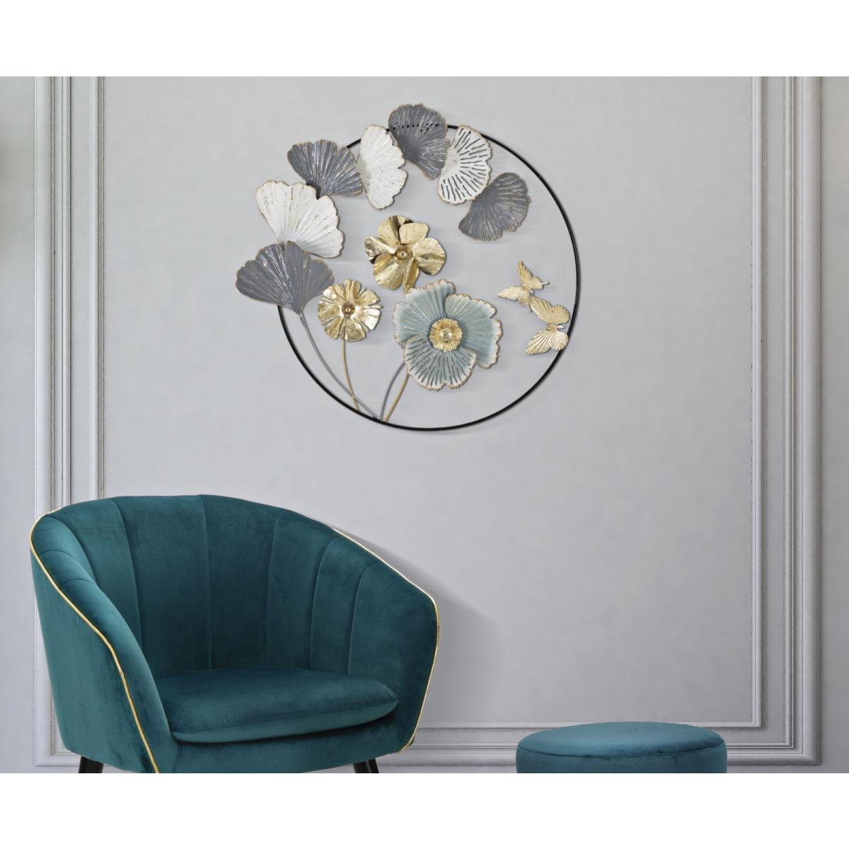 Quadro Pannello In Ferro Campur Round cm.78,5x5x74