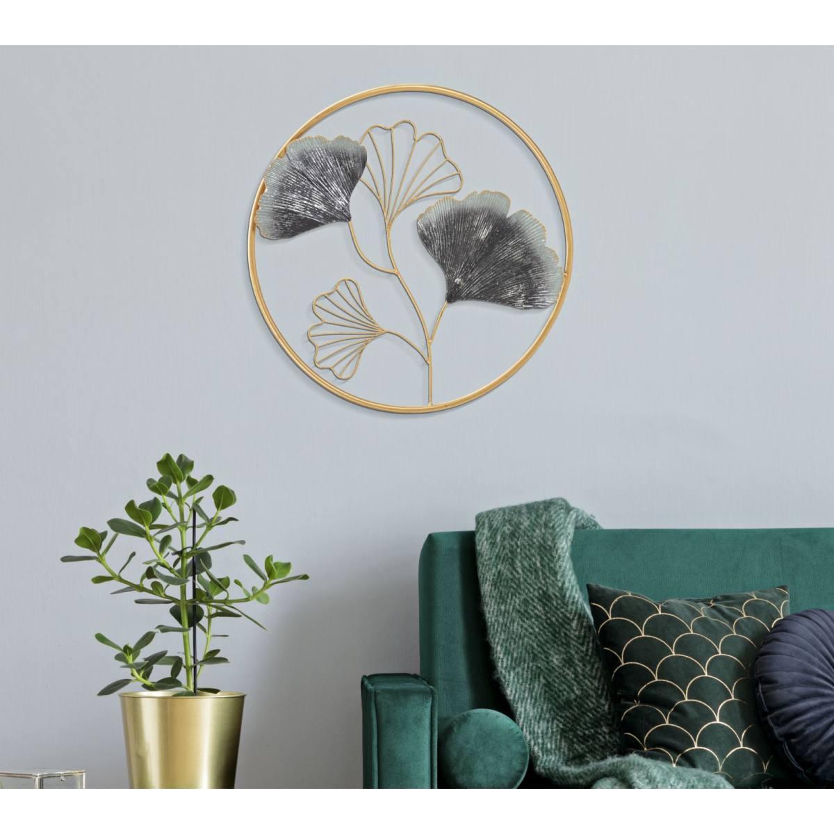 Quadro Pannello In Ferro Flower Simple cm.Ø45,5x3,5