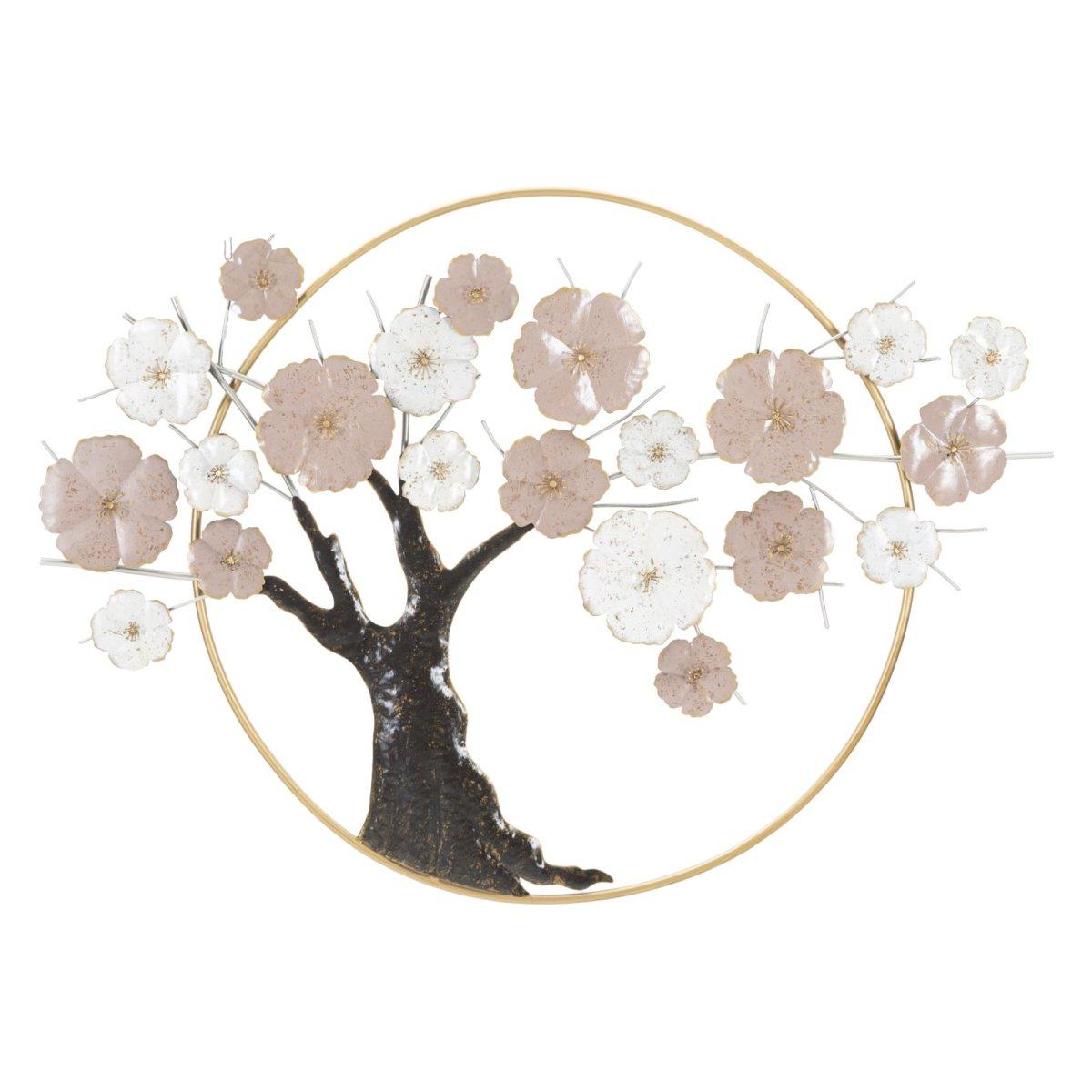 Quadro Pannello In Ferro Tree cm.101x6x72