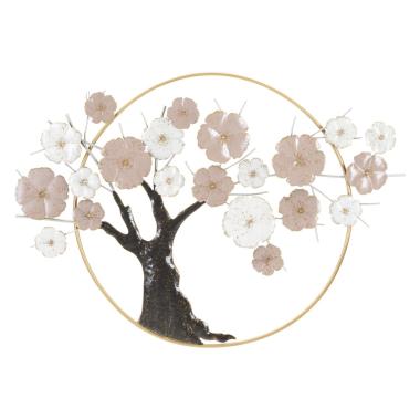 Quadro Pannello In Ferro Tree cm.101x6x72