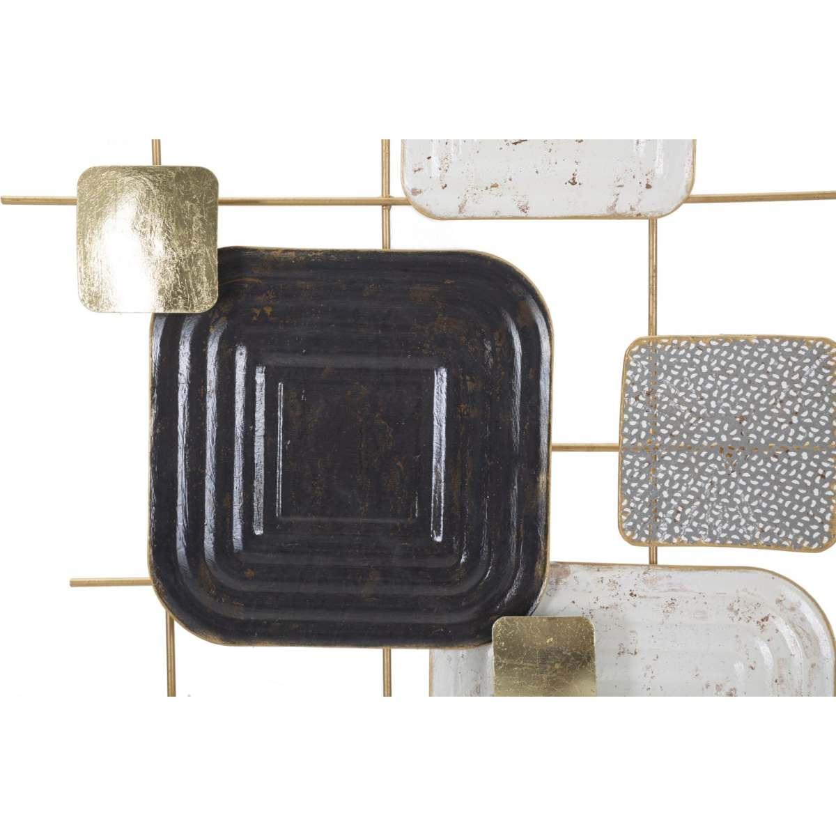 Quadro Pannello In Ferro Cubes cm.80x5x80