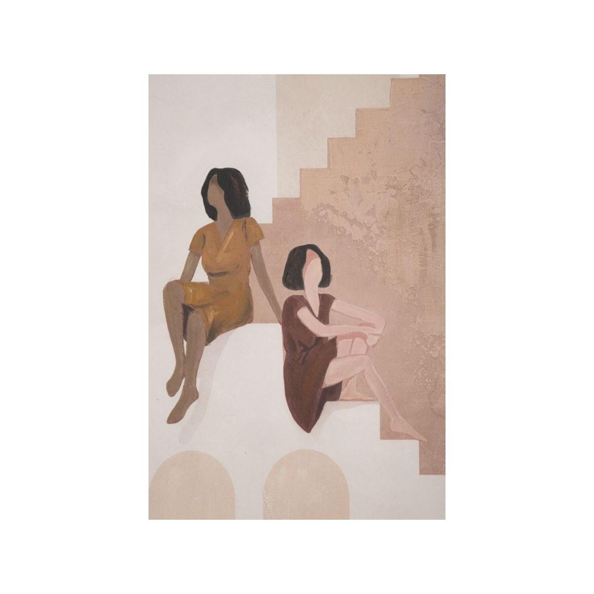 Quadro Dipinto Tela Lady Mod.B cm.80x3,7x100
