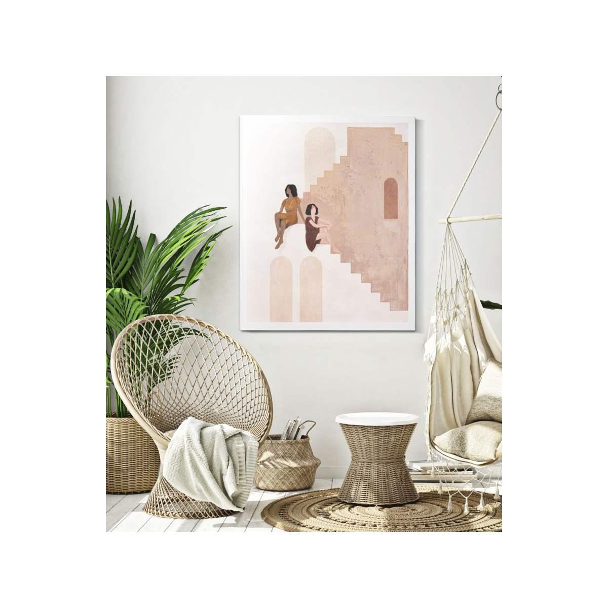 Quadro Dipinto Tela Lady Mod.B cm.80x3,7x100
