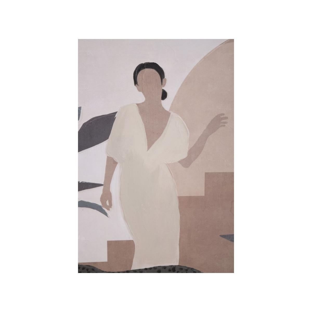 Quadro Dipinto Tela Lady Mod.C cm.80x3,7x100