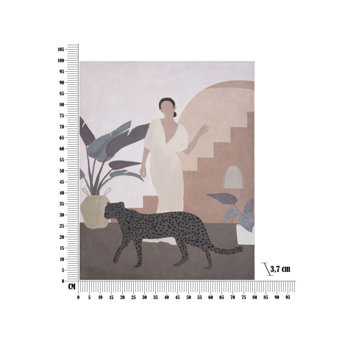 Quadro Dipinto Tela Lady Mod.C cm.80x3,7x100
