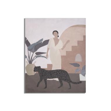 Quadro Dipinto Tela Lady Mod.C cm.80x3,7x100