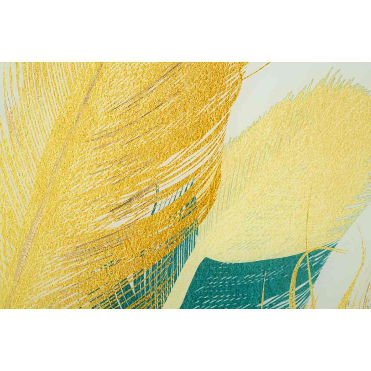 Pannello Vetro Con Cornice Feathers cm.120x3,5x80