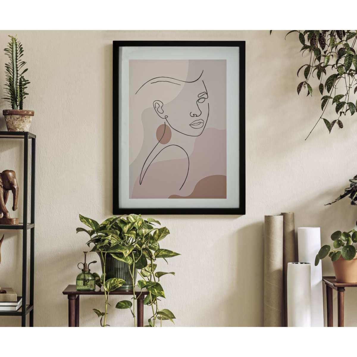 Quadro Stampa Con Cornice Face Mod.C cm.35x2x47
