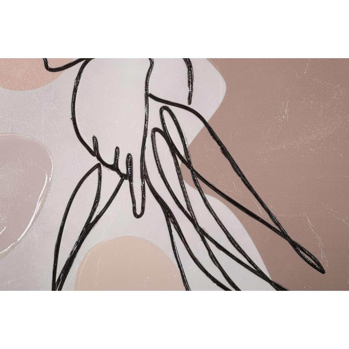 Quadro Stampa Dipinta Lady cm.80x2,8x80