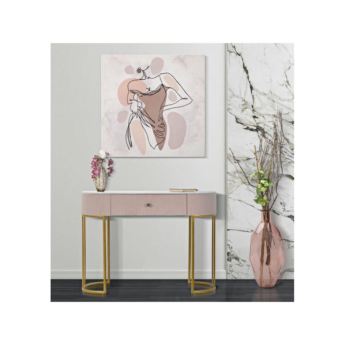Quadro Stampa Dipinta Lady cm.80x2,8x80