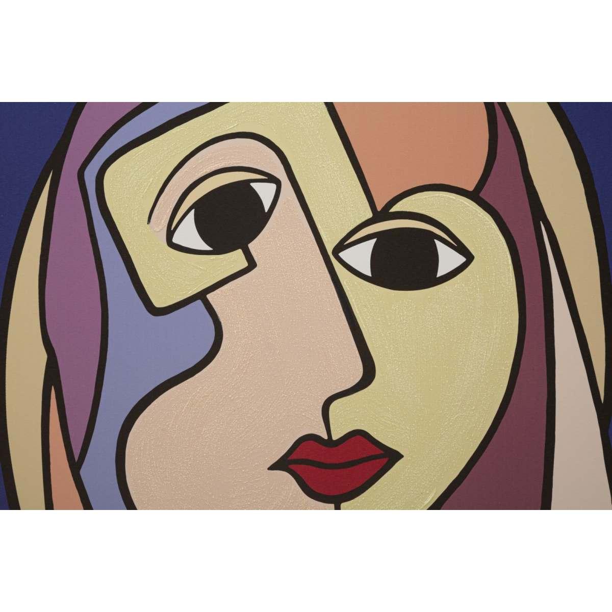 Quadro Stampa Dipinta Double Faces Large Mod.A cm.80x3x120