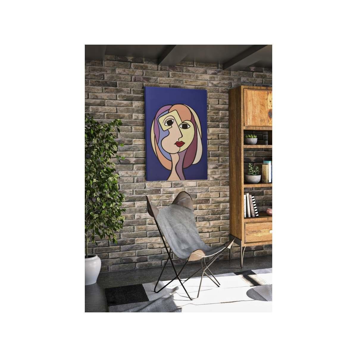 Quadro Stampa Dipinta Double Faces Large Mod.A cm.80x3x120