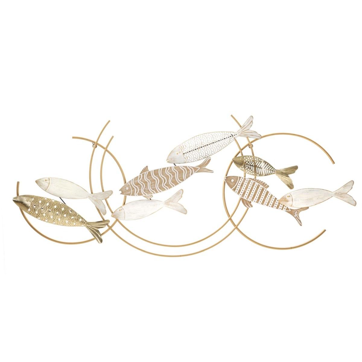 Quadro Pannello In Ferro Fishy Move cm.142,9x5x61,6