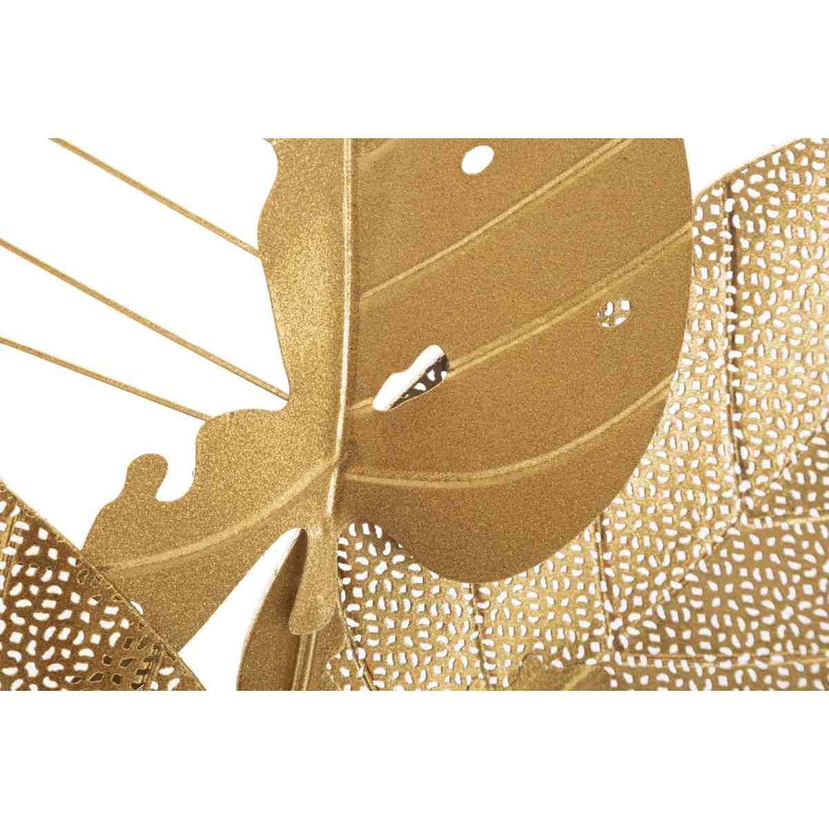 Quadro Pannello In Ferro Autumn Leaf Gold cm.53x4x84,5