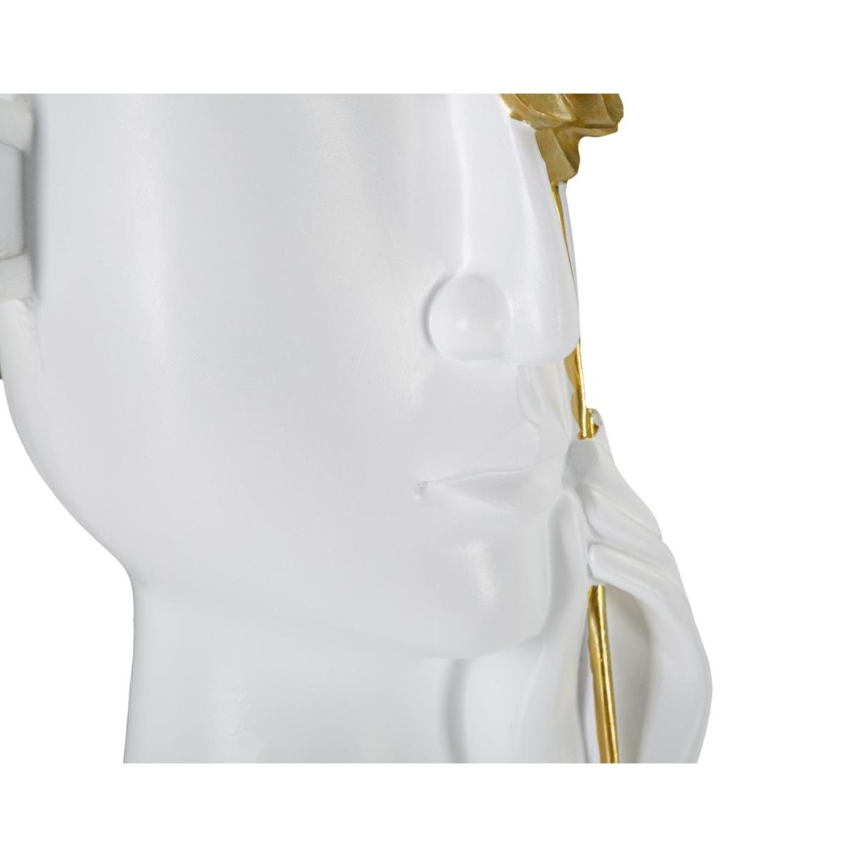 Vaso Face Con Fiore cm.14x13x27