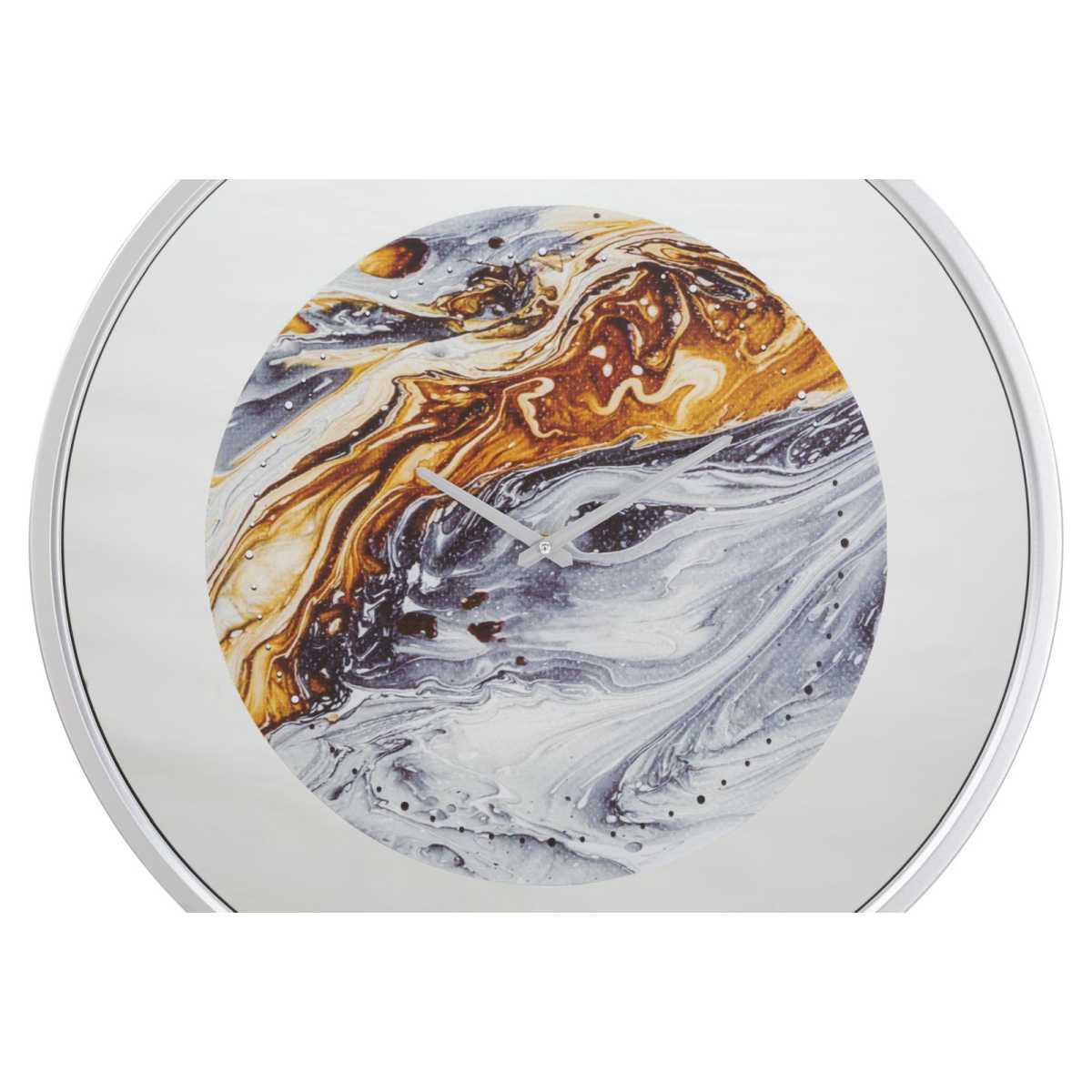Orologio Muro Mirror Grey cm.Ø60x5