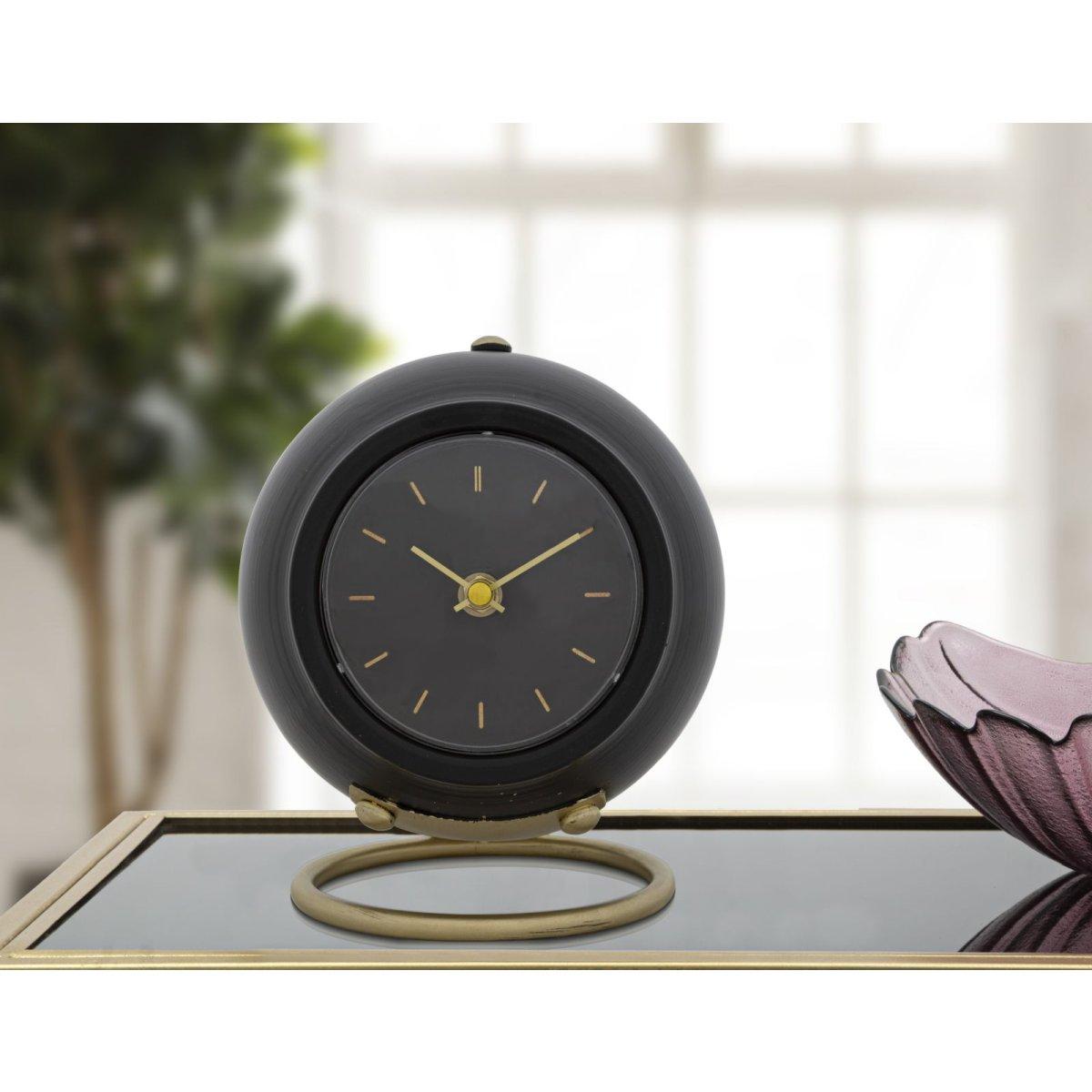 Orologio Tavolo Ball Nero cm.16x13x19