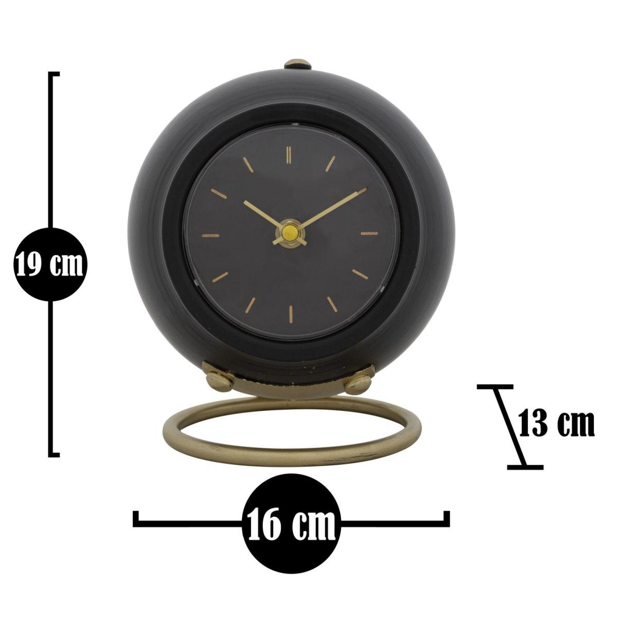 Orologio Tavolo Ball Nero cm.16x13x19