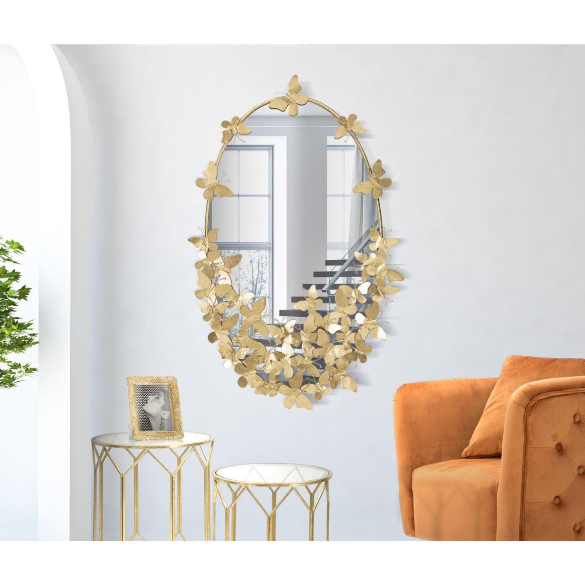 Specchio glam oval butterfly misura specchio 59 x 3 x 89,5 cm