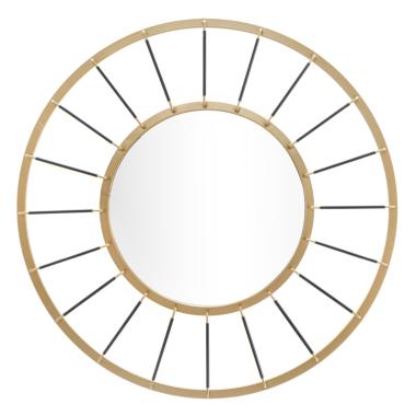 Specchio Da Muro Glam Dark cm.Ø81x6,5 Misura Specchio cm.Ø41,5