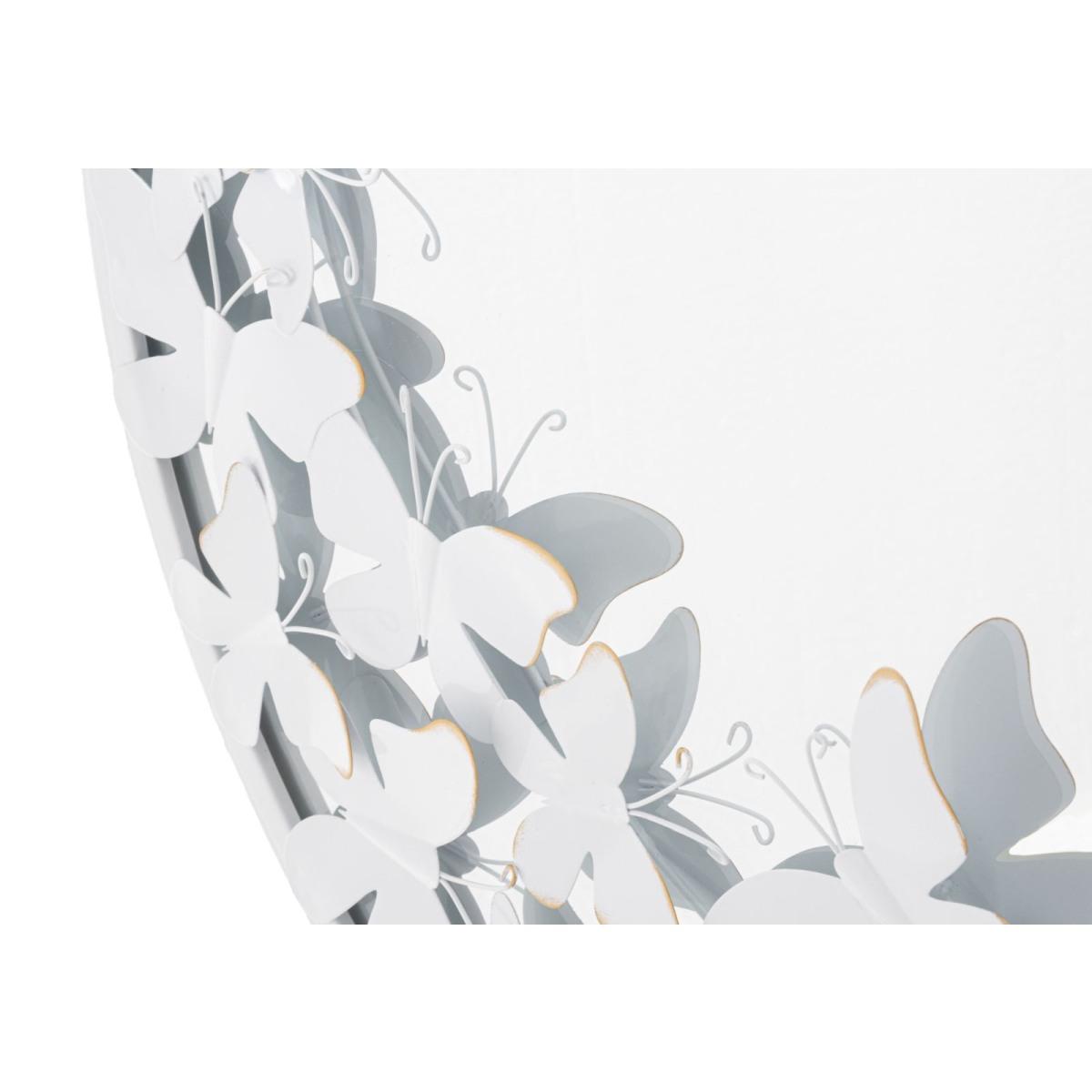 Specchio Rotondo White Butterfly cm.62,5x2,3 Misura Interna cm.Ø60