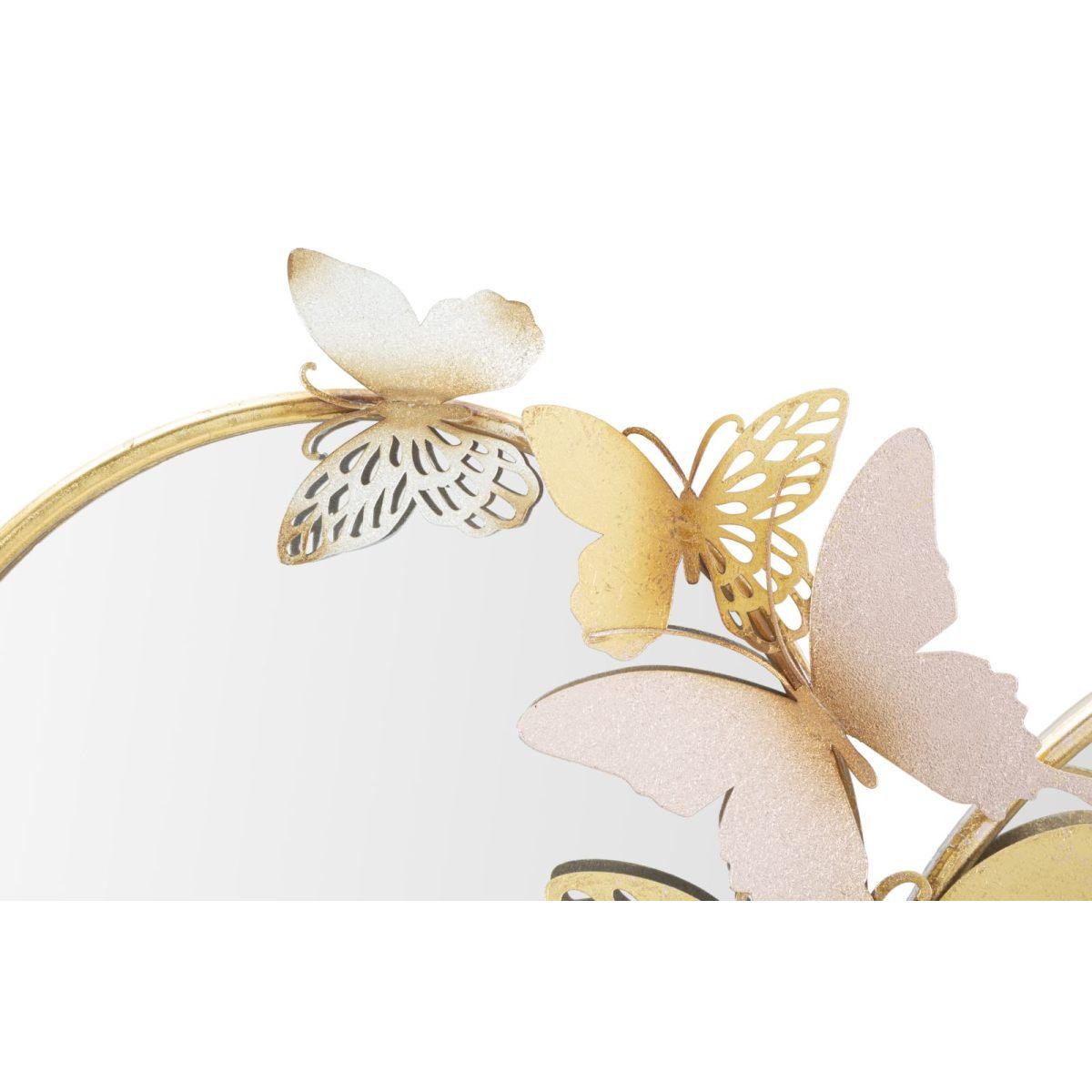 Specchio Da Muro Double Farfalle Pink Cm 81x3x52,5