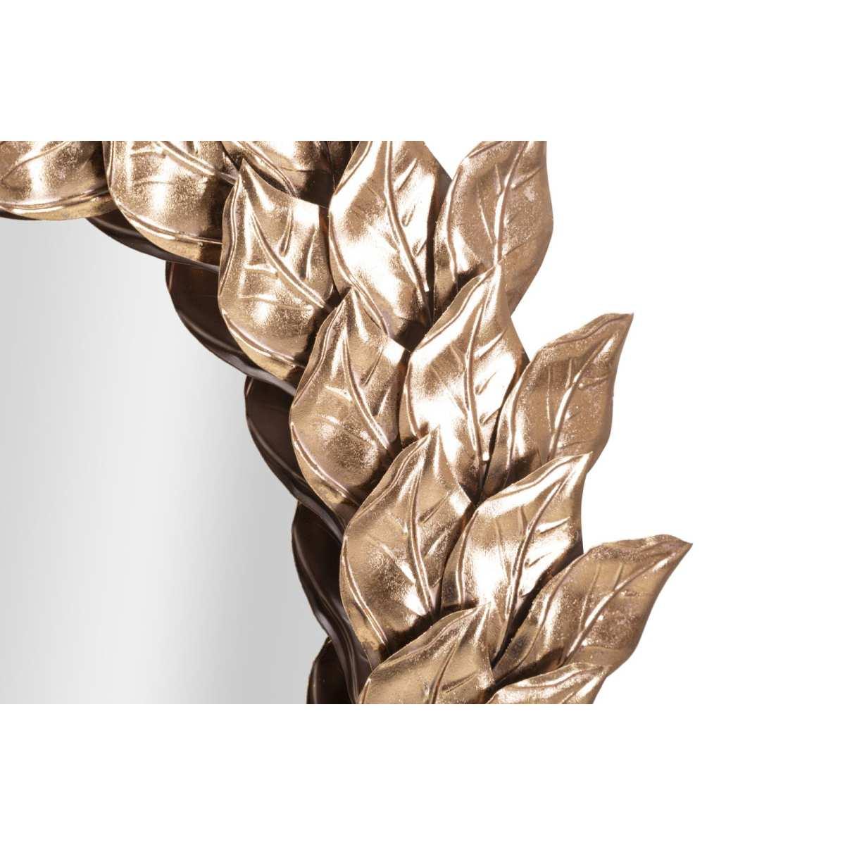 Specchio Da Muro Glam Petal Rame cm.Ø73x5