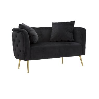 Divanetto bucarest nero 127 x 74 x 71 cm