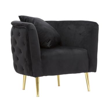 Poltrona Bucarest Nero cm.76x74x71