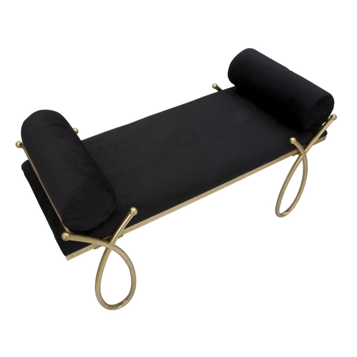 Panca ribbon nera 112,5 x 49 x 53 cm