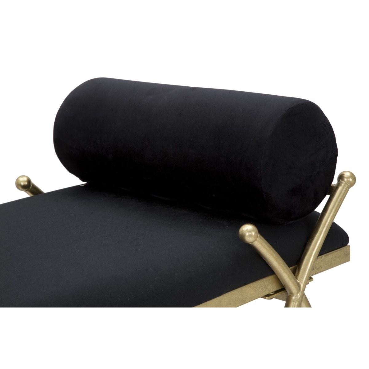 Panca ribbon nera 112,5 x 49 x 53 cm
