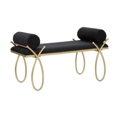 Panca ribbon nera 112,5 x 49 x 53 cm