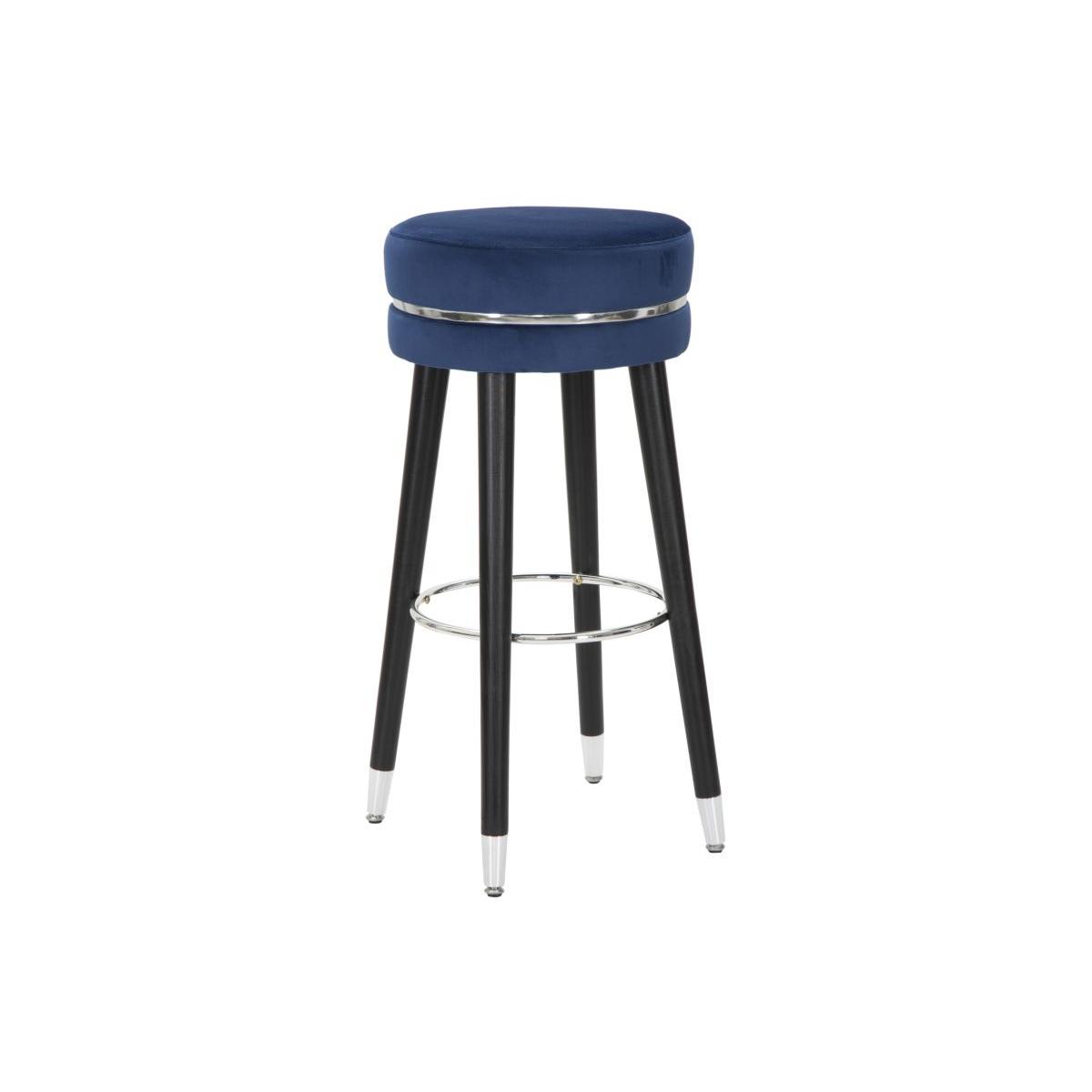 Sgabello bar paris blu silver