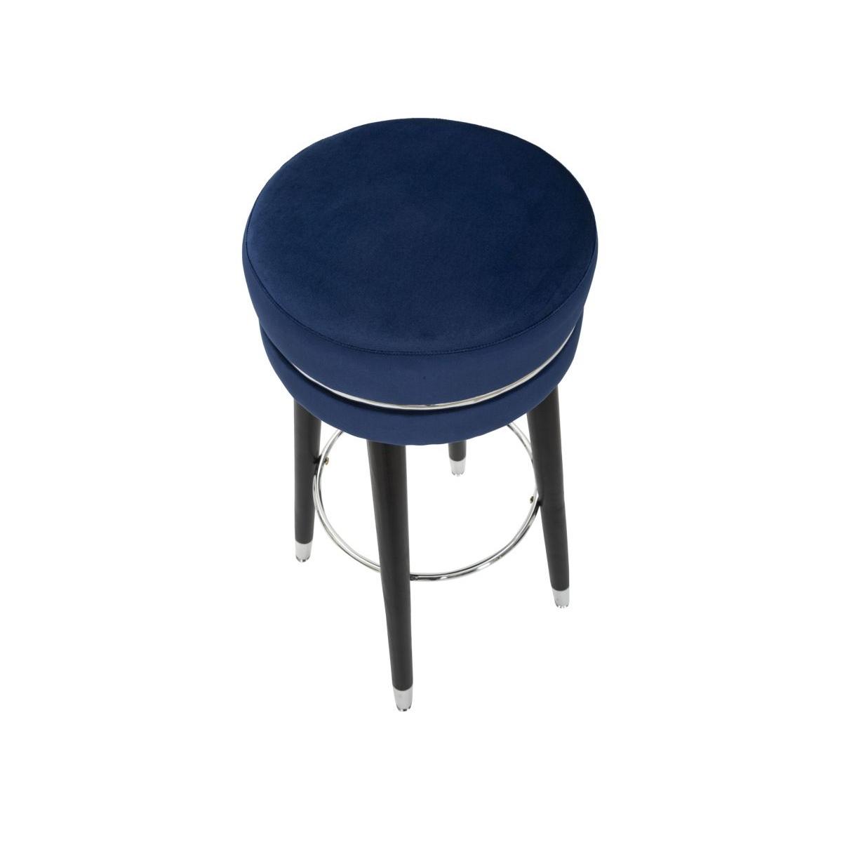 Sgabello bar paris blu silver
