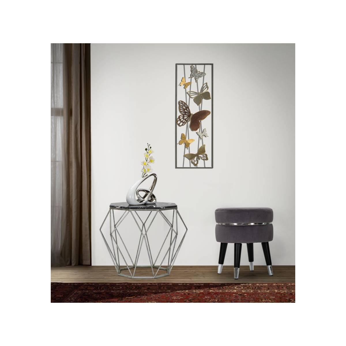 Sgabello Paris Grigio/Silver cm.Ø35x40,5