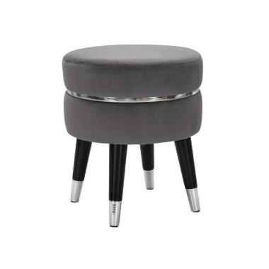 Sgabello Paris Grigio/Silver cm.Ø35x40,5