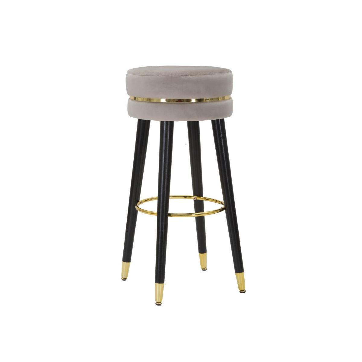 Sgabello bar paris grigio gold