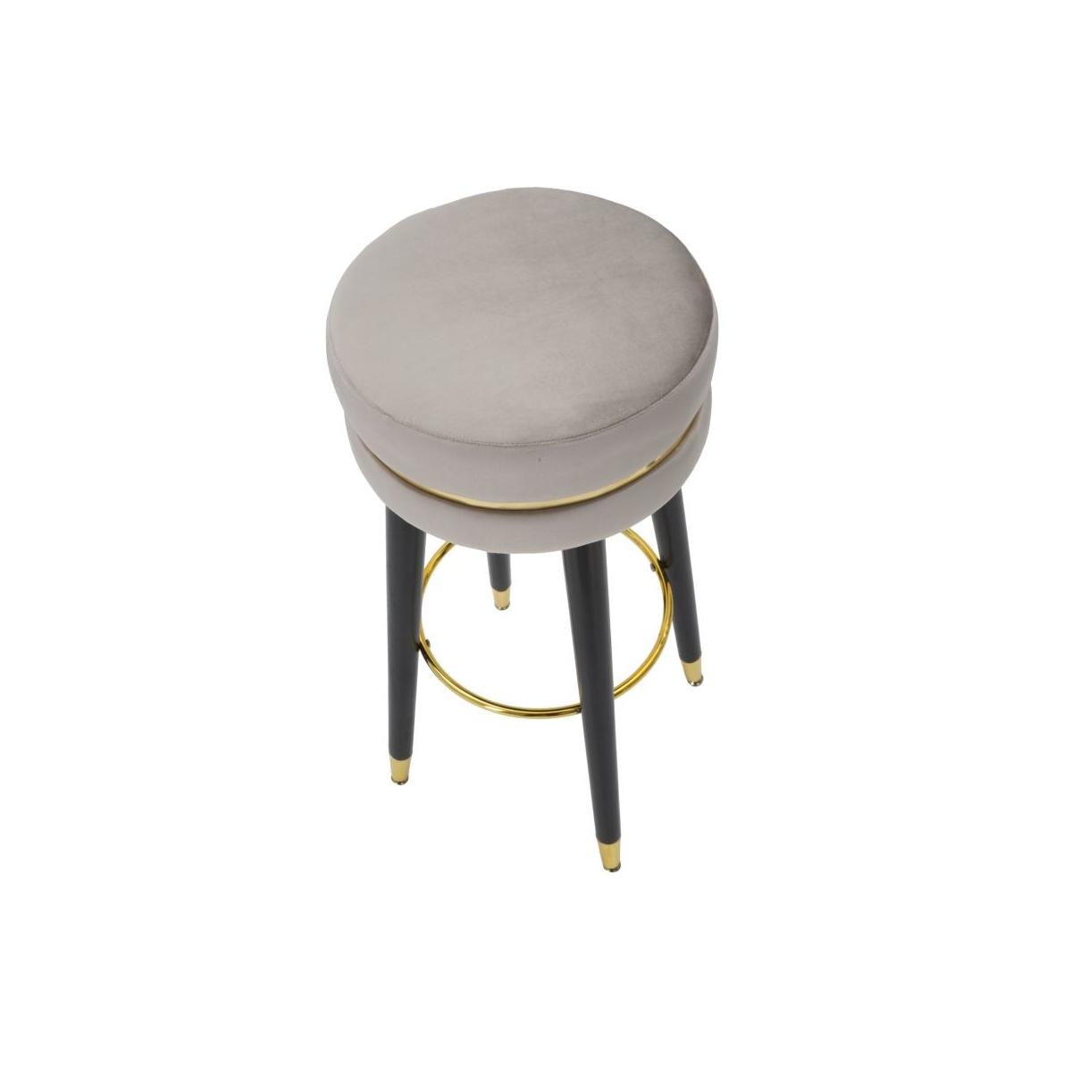 Sgabello bar paris grigio gold