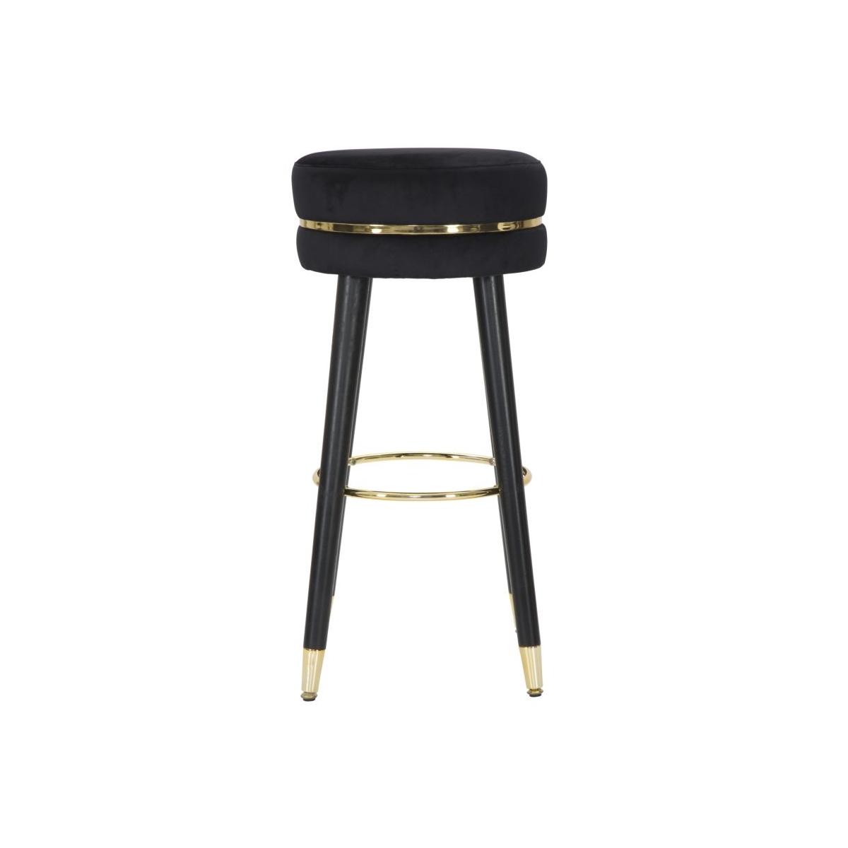 Sgabello bar paris nero gold modello 35 x 74 cm