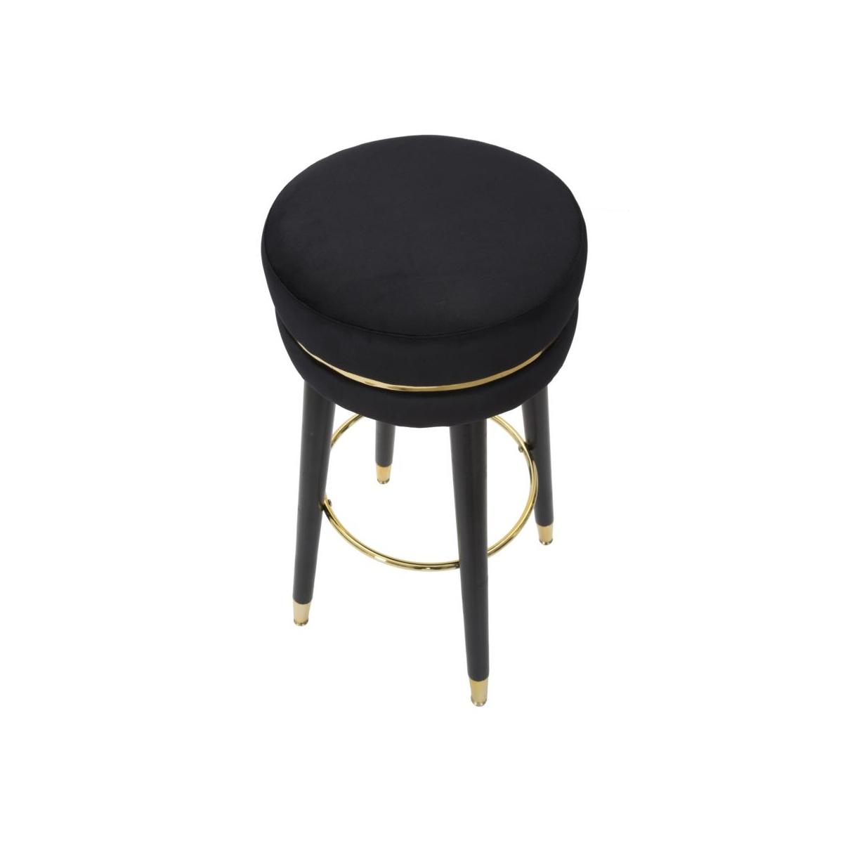 Sgabello bar paris nero gold modello 35 x 74 cm