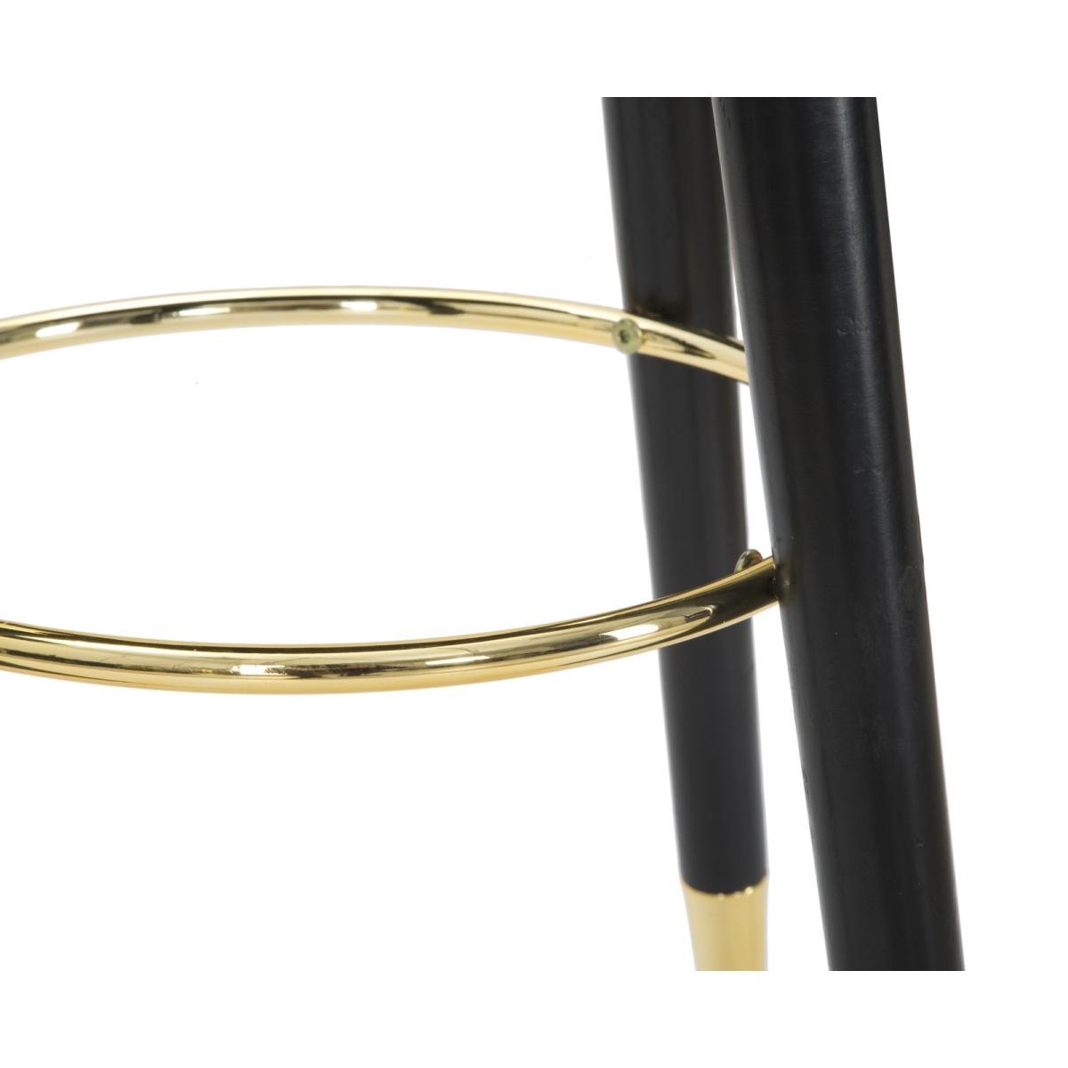 Sgabello bar paris nero gold modello 35 x 74 cm
