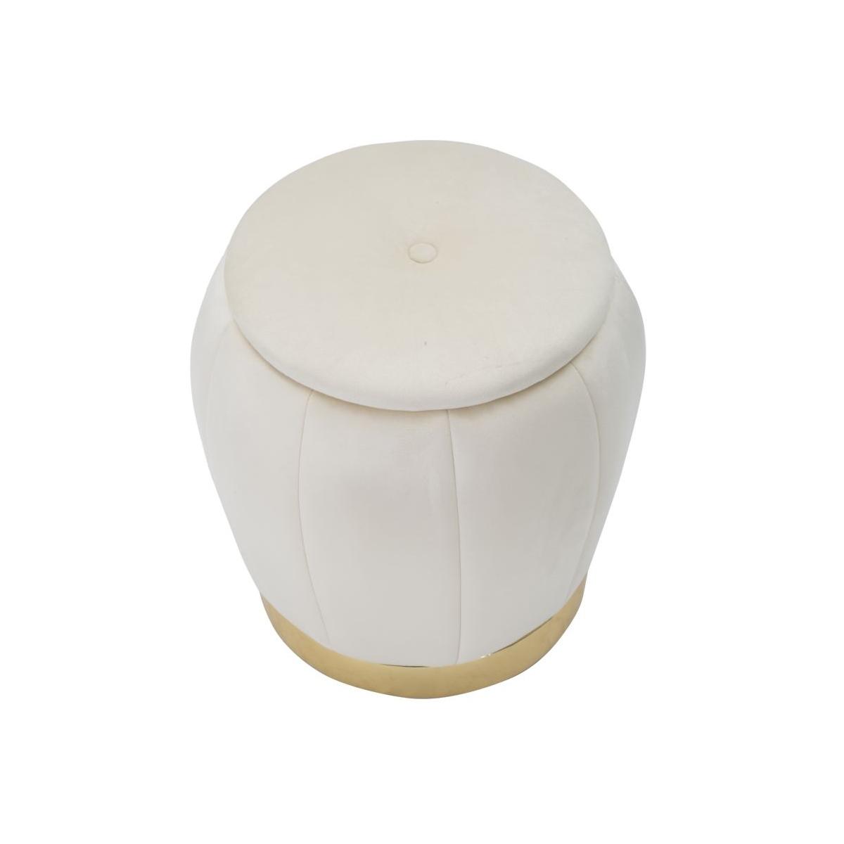 Pouf contenitore paris crema gold